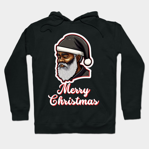 Black Santa, African American Santa Hoodie by UrbanLifeApparel